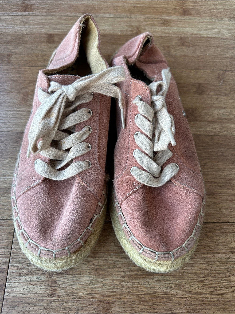 Pink Suede Lace-Up Zara shoes- Women Size 6